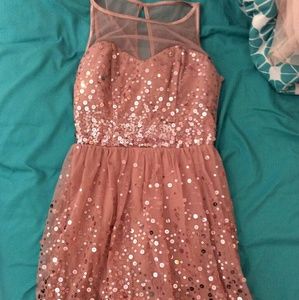 Delia's light pink homecoming dress